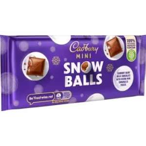 Image of Cadbury Mini Snow Balls Bar 110g