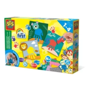Image of SES CREATIVE Childrens My First Fingerpaint Handprint Animals Set, 1 to 4 Years (14443)