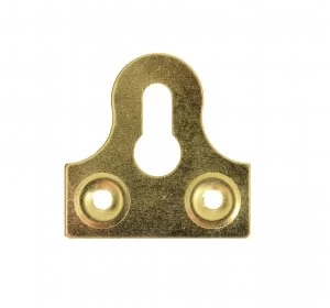 Image of Wickes Slotted Glass Plate Slotted - Brass 38mm Pack of 10