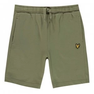 Image of Lyle and Scott Jersey Shorts - Oil Green