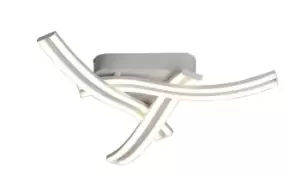 Image of 3 Light Semi Flush Ceiling, 3 x 13W LED, 4000K, 2342lm, White