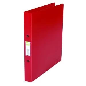 Image of Q-Connect 25mm 2 Ring Binder Polypropylene A4 Red Pack of 10 KF02008
