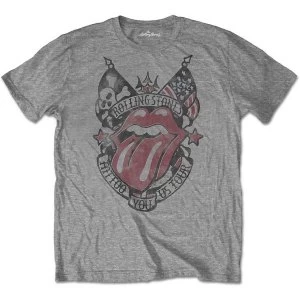 Image of The Rolling Stones - Tattoo You US Tour Unisex Medium T-Shirt - Grey