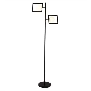 Image of 2 Light Floor Lamp Matt Black, G9