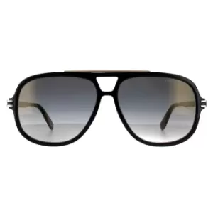 Image of Aviator Black Gold Grey Gradient Mirror 90041091