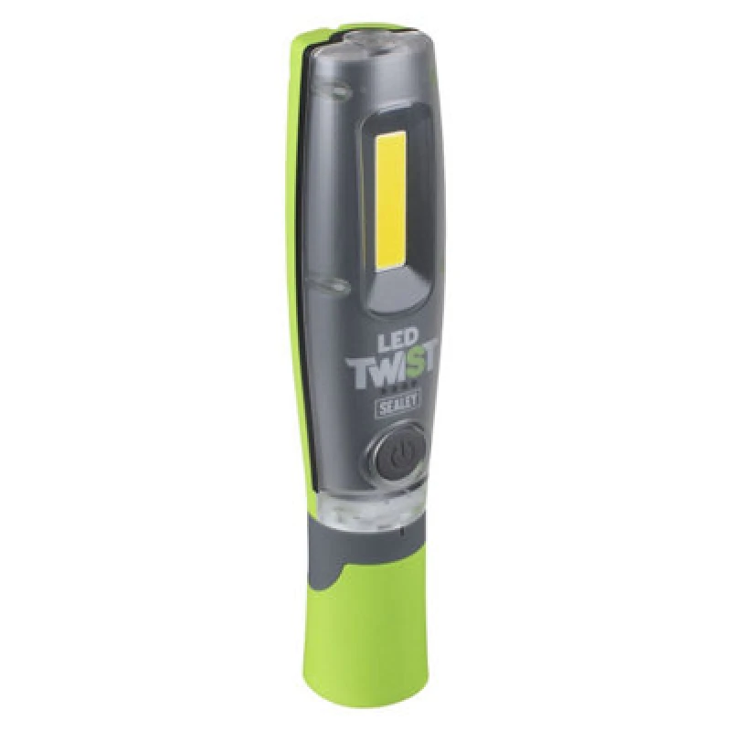 Image of Sealey Rechargeable 8W COB LED Twist Magnetic Inspection Lamp LED1001G Colour: Green