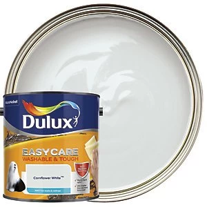 Image of Dulux Easycare Washable & Tough Cornflower White Matt Emulsion Paint 2.5L