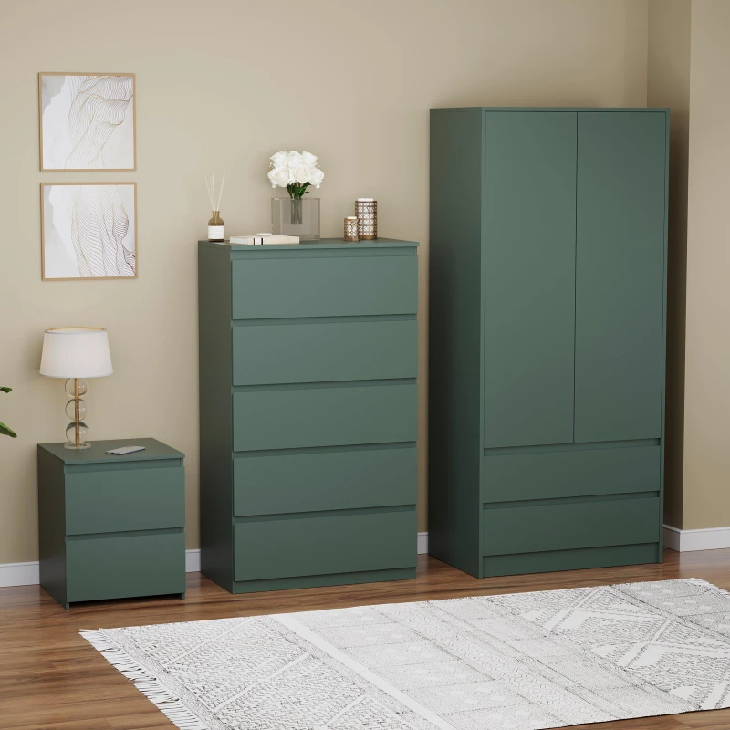 Image of Lassic Vida Designs 3 Piece Denver Bedroom Set 3 Jasper Green unisex One Size