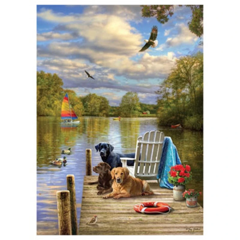 Image of Cheatwell Games Dog Day Afternoon Jigsaw Puzzle 1000 Pieces Multi