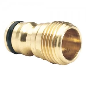 Image of Draper Expert Brass Hose Pipe Accessory Connector 1/2" / 12.5mm Pack of 1