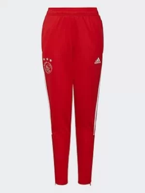 Image of Boys, adidas Ajax Amsterdam Tiro Training Tracksuit Bottoms, Red, Size 11-12 Years