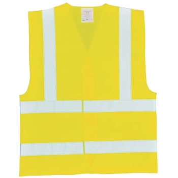 Image of FR71 Large/XL Hi-vis Yellow Flame Retardant Vest - Portwest