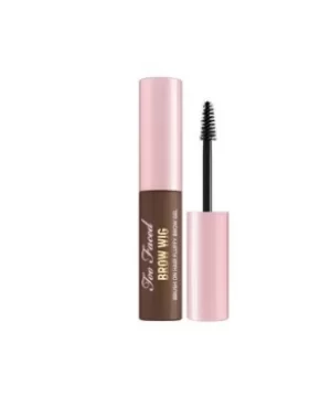 Image of Too Faced Brow Wig Brush On Hair Fluffy Brow Gel Medium Brown