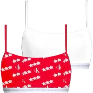 Image of Calvin Klein 2 Pack CK One Cotton Bralettes - Red