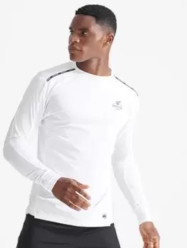 Image of Superdry Run Long Sleeve Top - White, Size L, Men