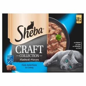 Image of Sheba Craft Fish and Gravy Cat Food 12 x 85g