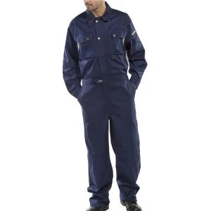 Image of Click Premium Boilersuit 250gsm Polycotton Size 46 Navy Blue Ref