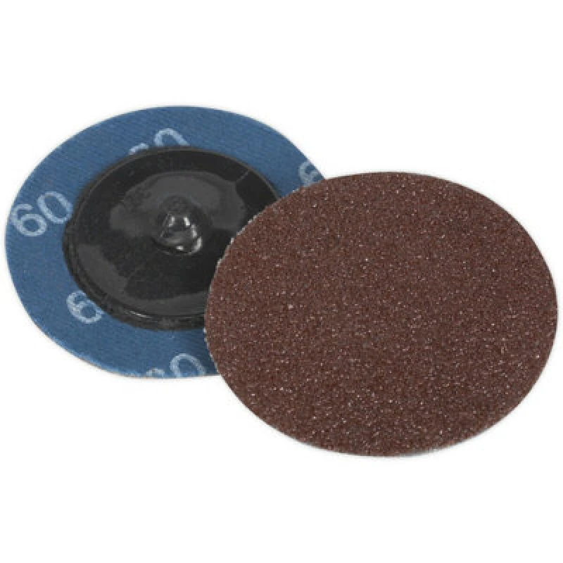 Image of Loops 10 PACK - 50mm Quick Change Mini Sanding Discs - 60 Grit Aluminium Oxide Sheet Multi