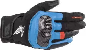 Image of Alpinestars Honda SMX Z Drystar Motorcycle Gloves, black-red-blue, Size S, black-red-blue, Size S