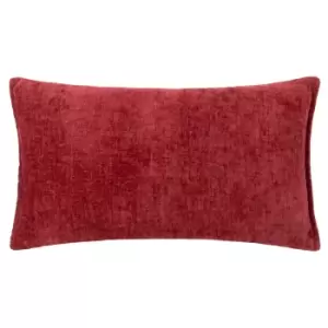 Image of Buxton Rectangular Cushion Red, Red / 30 x 50cm / Polyester Filled