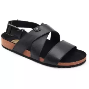 Image of Base London Mens Holkham Strappy Leather Summer Sandals UK Size 10 (EU 44)