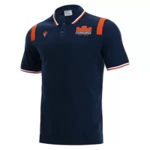 Image of Macron Edinburgh Rugby Polo Shirt Mens - Blue