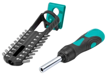 Image of Kamasa 55703 Ratchet Screwdriver Set 19pc Soft grip & magnetic bit holder