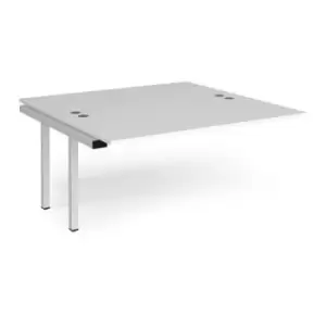 Image of Bench Desk Add On 2 Person Rectangular Desks 1600mm White Tops With White Frames 1600mm Depth Connex
