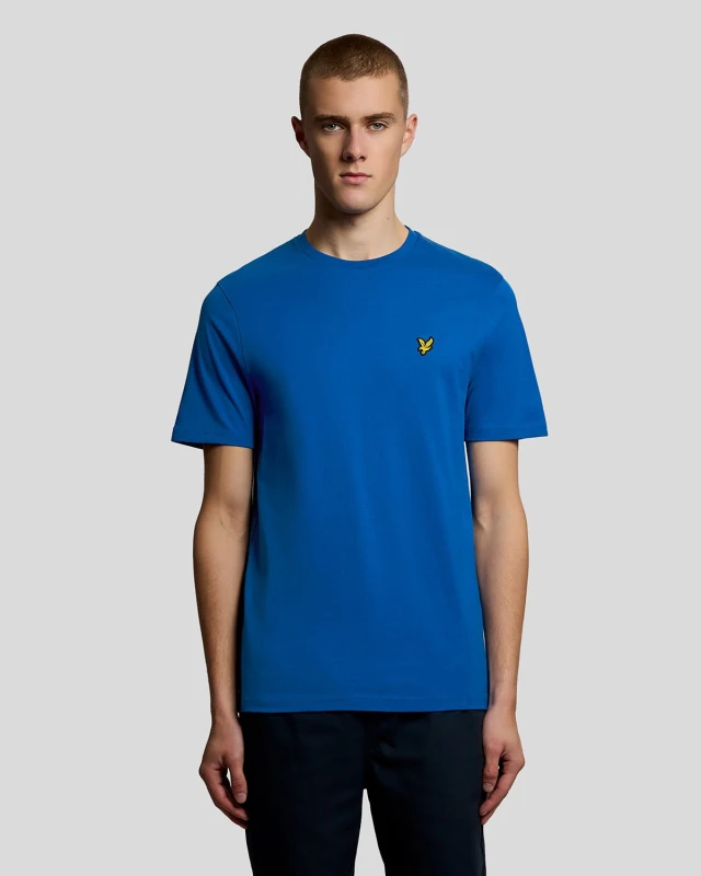 Image of Lyle & Scott Mens Cotton Crew Neck T-Shirt in Blue