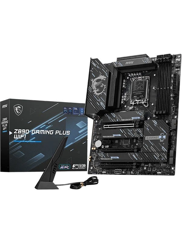 Image of MSI Z890 GAMING PLUS WIFI Intel DDR5 PCIE 5.0 LGA 1851 ATX Motherboard