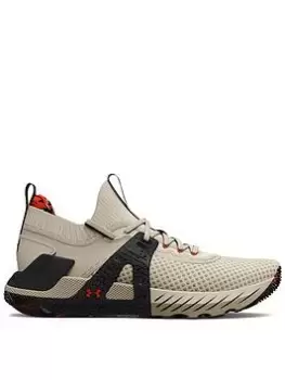 Image of Under Armour Training Project Rock 4 Marble Trainers, Stone, Size 9, Men