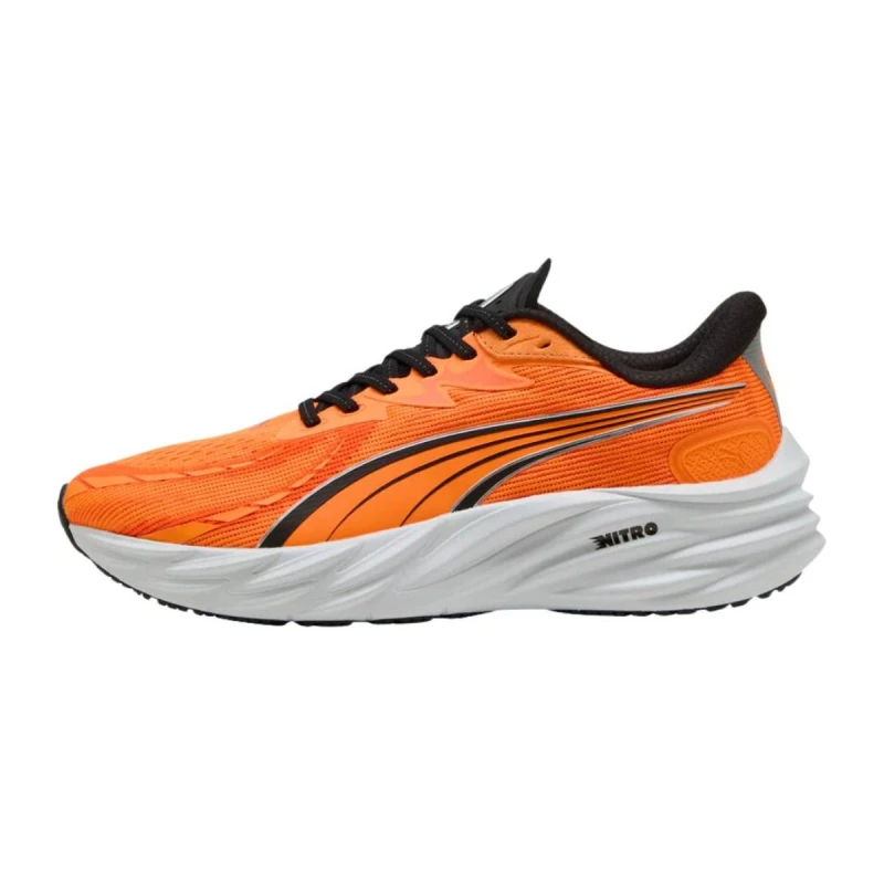 Image of Puma Velocity NITRO 4 Shoes Orange Black AW25, Size 40,5 - EUR