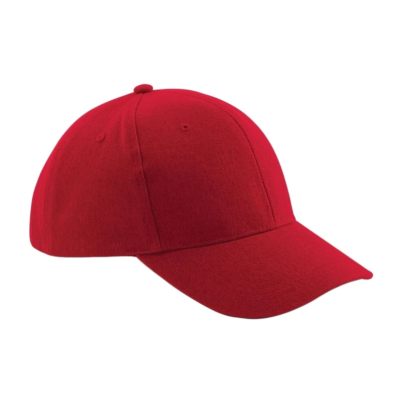 Image of Beechfield Beechfield Men Pro-Style Heavy Brushed Cotton Baseball Cap Headwear in Red Red One Size Male 5055747773699
