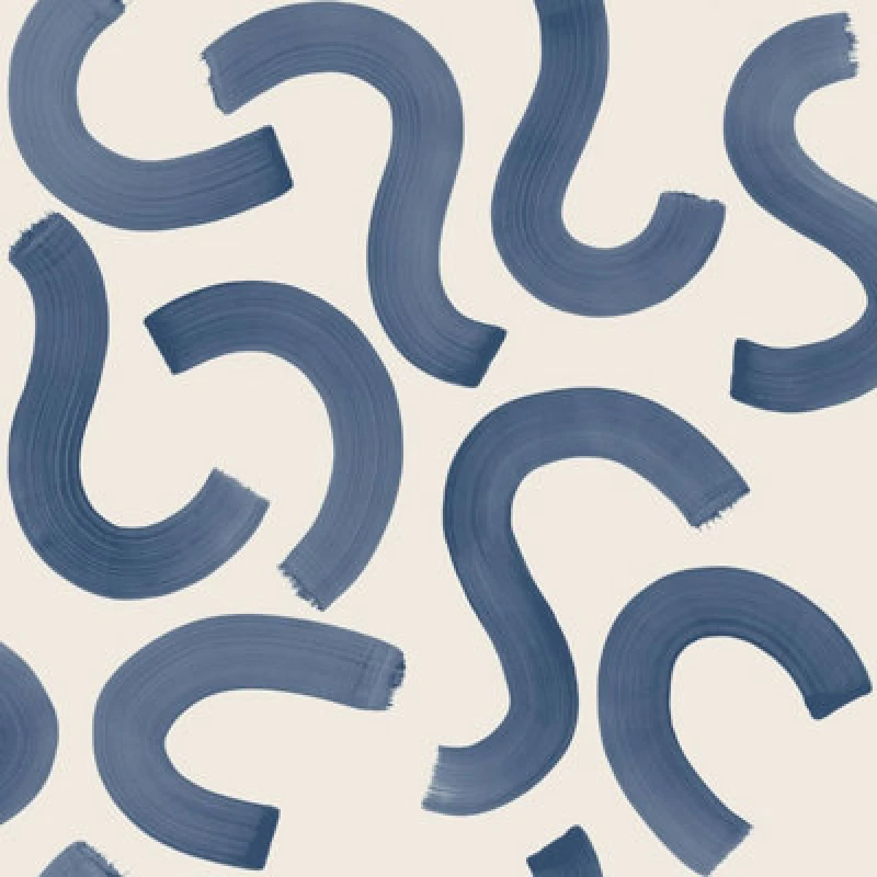 Image of Holden Decor Curly Confetti Wallpaper Navy Holden 14112