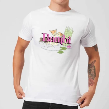 Image of Disney Bambi Kiss Mens T-Shirt - White