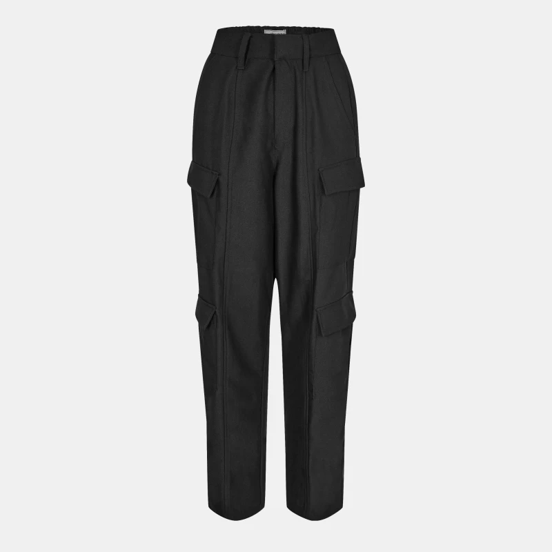 Image of Jack Wills Wide Leg Cargo Pants - Black 6