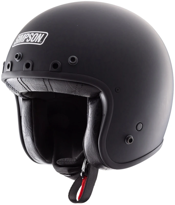 Image of Simpson Chopper Solid Matt Black ECE22.06 Jet Helmet Size XL