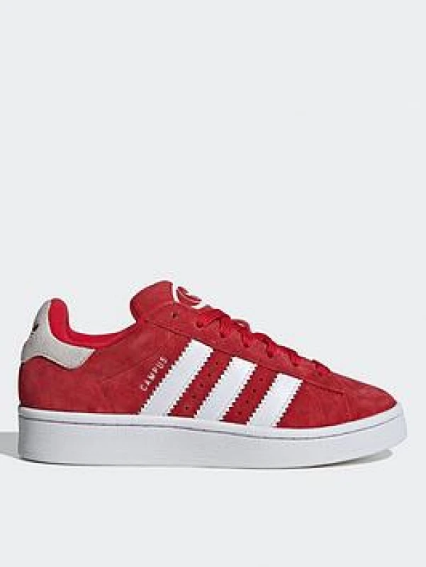 Image of adidas red campus 00s Boys Youth trainers Red/White UK 5