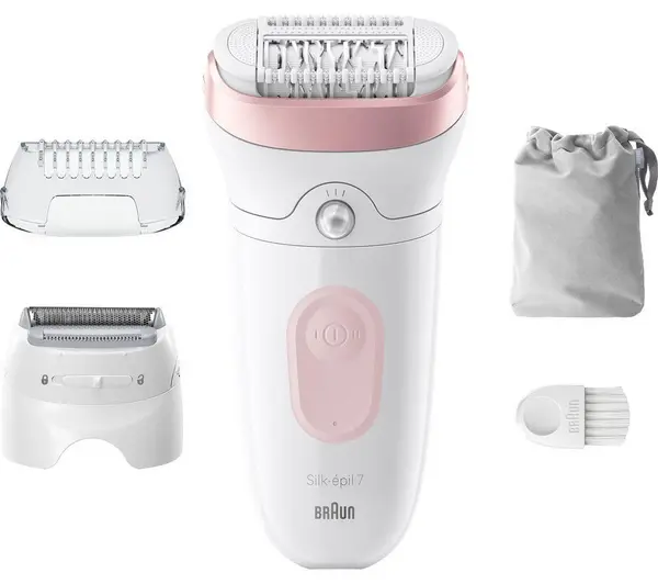 Image of BRAUN Silk-epil 7 SE7-030 Wet & Dry Epilator - Flamingo, Pink 7500435224895