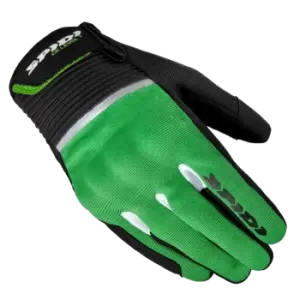Image of Spidi Flash CE Black Kawasaki Green Gloves S