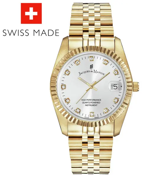 Image of Jacques du Manoir Unisex Gold Plated Bracelet Watch