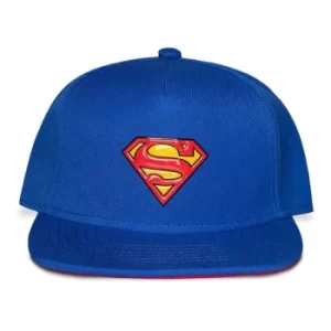 Image of DC Comics Superman Logo with Cape Novelty Cap (Blue/Red)