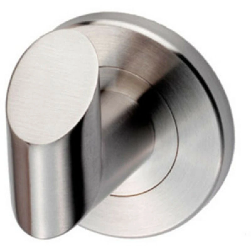 Image of Loops Single Bathroom Robe Hook on Concealed Fix Rose 44.5mm Proj Stainless Steel Metallics