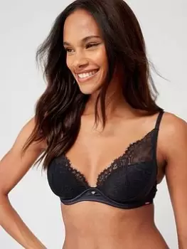 Image of DORINA Abelia Light Padded Plunge Bra - Black, Size 34A, Women