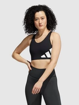 Image of adidas Ultimate Alpha 3Bar Bra High Support - Black/White, Size 2Xs, Women