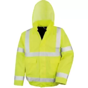 Image of Result Core High-Viz Winter Blouson Jacket (Waterproof & Windproof) (M) (HI-Viz Yellow) - HI-Viz Yellow