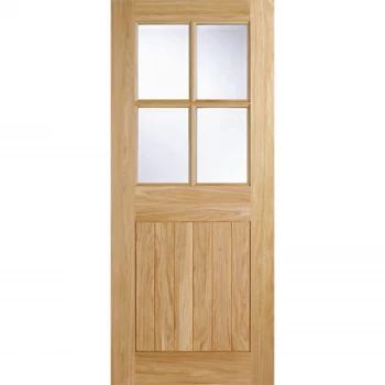 Image of Cottage - 4 Lite Glazed Exterior Door - Oak - 1981 x 838 x 44
