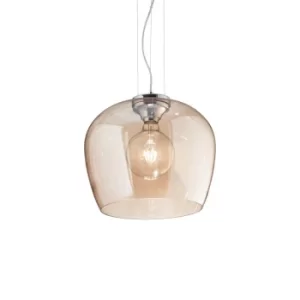 Image of Blossom Indoor Dome Ceiling Pendant Lamp 1 Light Amber, E27