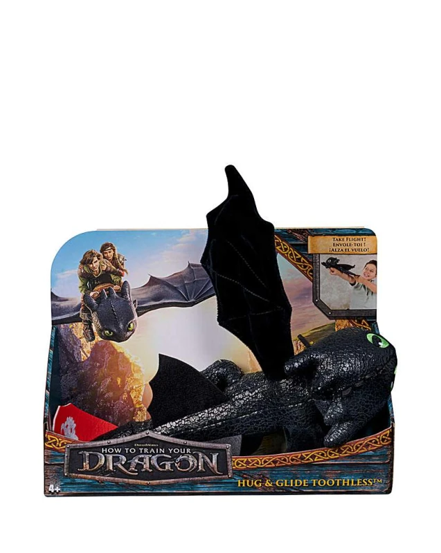 Image of How To Train Your Dragon HTTYD 12" Gliding Hug Toothless Plush - How To Train Your Dragon Male TC17701