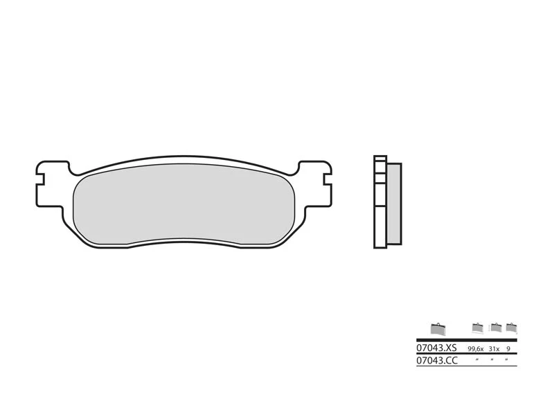 Image of Brembo S.p.A. Scooter Sintered Metal Brake pads - 07043XS